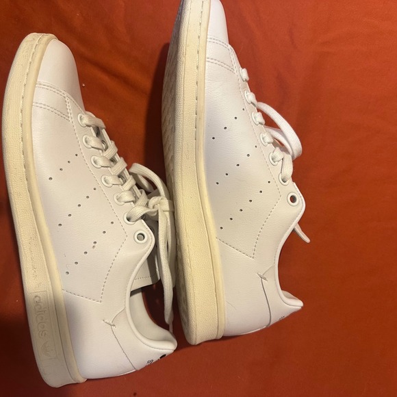 Adidas Stan Smith White Leather Sneakers Women's‎ Size 7.5 - Picture 6 of 8